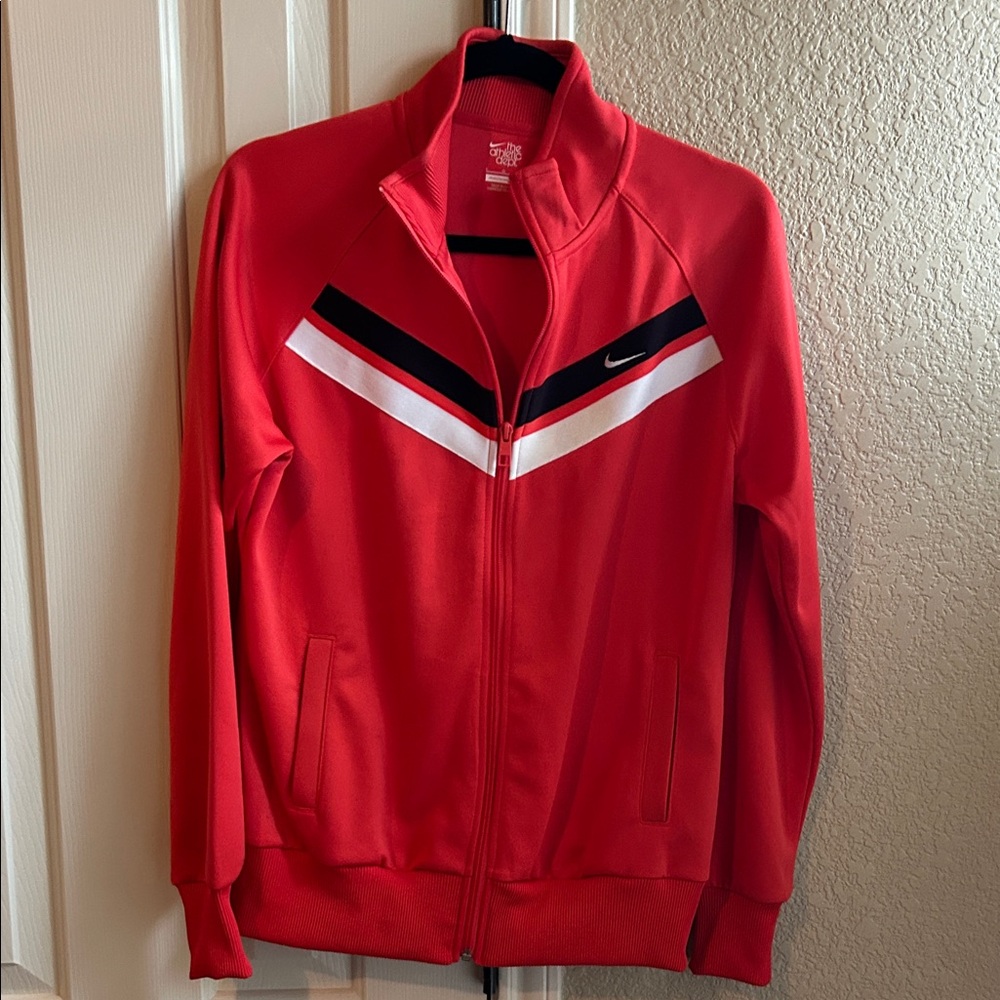 Nike Orange/Coral Jacket with Black and White Chevron